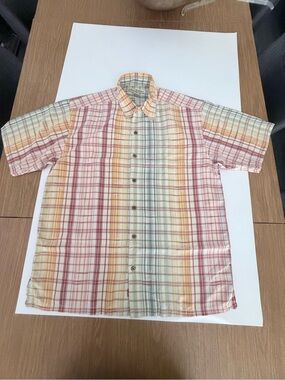 Tommy Bahama Short-Sleeve Plaid Button-Up Shirt - Red, Yellow, Green
